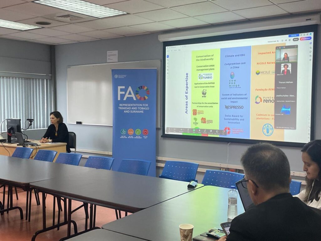 Ekos Brasil e NICOLE Latin America participam de evento da FAO em Trinidad e Tobago sobre poluição do solo em plantações de cacau